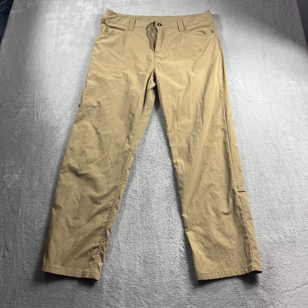 Patagonia Quandary Hiking Pants Mens 34 Tan Khaki Nylon Stretch 55178 SP25